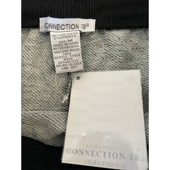 Connection 18 Women Sz M Athletic Sweatpants Pants Gray Black Stretch Waistband - Picture 5 of 9